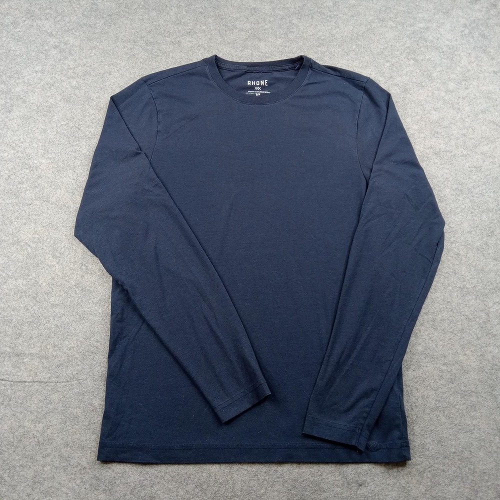 Rhone‎ Shirt Mens Small Blue Long Sleeve Stretch Athletic Top 100996 Gym